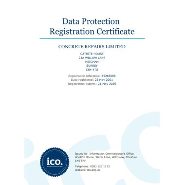 Data Protection Registration Certificate CRL